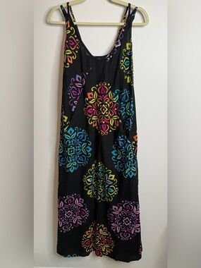 Aller Simplement Dress 100% Cotton Maxi 2 Side Pockets Size M-L